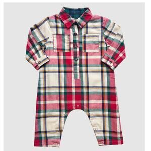 Blue Rooster Baby Boys Red Holiday Tartan Easton Jumper Size 6-12 M